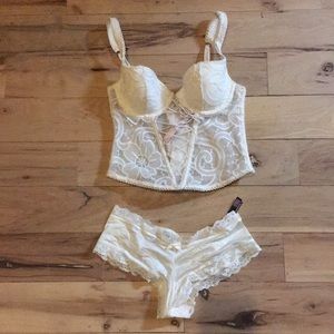 VS white lingerie set